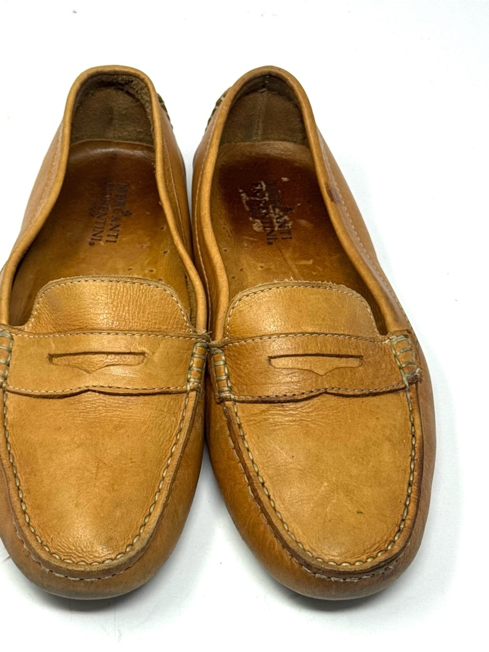 Mercanti Fiorentini Women’s Driving Loafers Sz 7 Brown Leather Made In Brazil